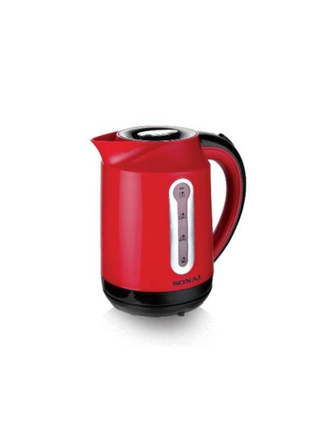 Sonai Kettle ,1.7L ,2200 Watt,Red ,MAR-3000
